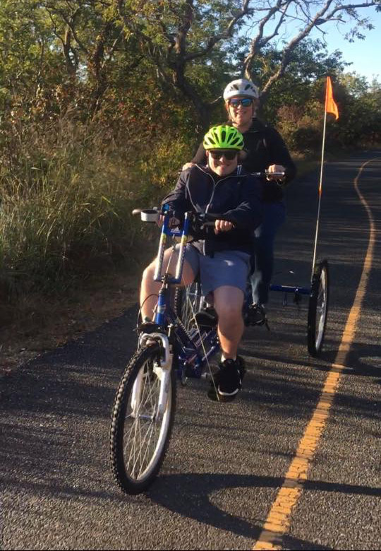 Tommy and Kelly on the ET2611 Tandem Bicycle
