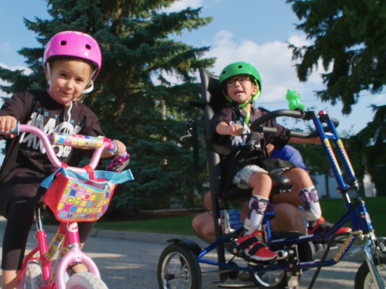 Happy Kids Riding Bikes