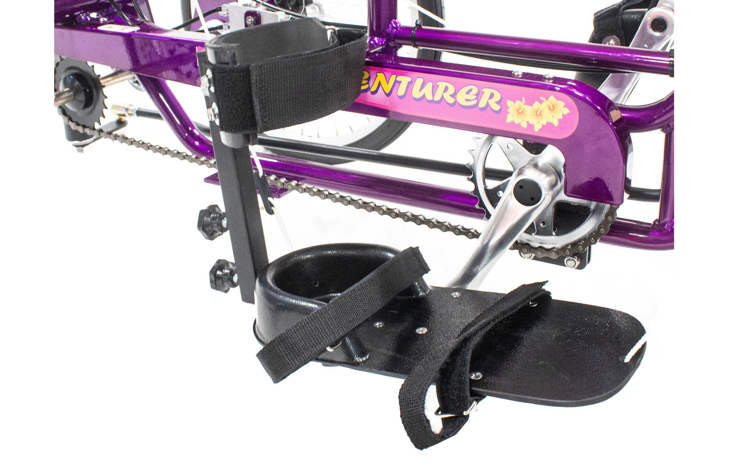 Closeup of a bike pedal, as an example of a Tandem Bicycle accessory